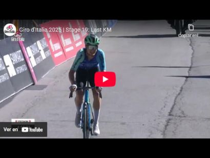 Vídeo del último kilómetro de la 19ª etapa del Giro de Italia 2025 ¡Victoria de Nicolas Prodhomme!