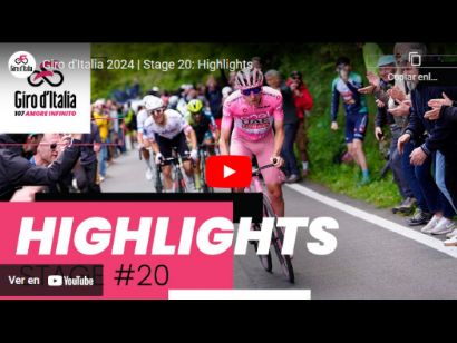 Giro de Italia 2024: Vdeo resumen de la 20 etapa