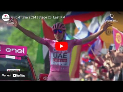 Giro de Italia 2024: Vídeo del último kilómetro de la 20ª etapa