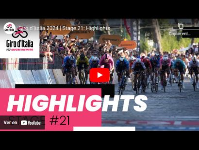 Giro de Italia 2024: Vídeo resumen de la 21ª etapa (última)