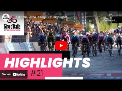 Giro de Italia 2024: Vdeo resumen de la 21 etapa (ltima)