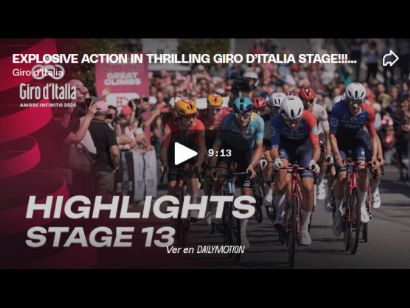 V�deo resumen de la 13� etapa del Giro de Italia 2026