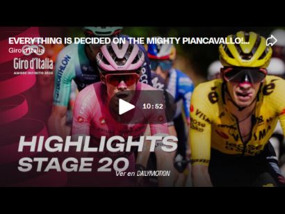 V�deo resumen de la 20� etapa del Giro de Italia 2026