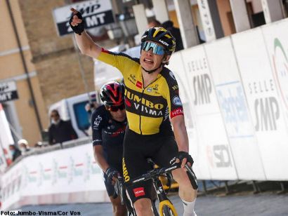 Semana Coppi y Bartali: Jonas Vingegaard se impone a Iván Ramiro Sosa y es nuevo líder