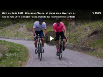 Alberto Contador vs Juan Antonio Flecha en una espectacular subida al Mortirolo [Vdeo]