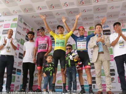 Juan Pablo Suárez, primer líder de la Vuelta a Colombia