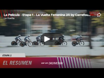 Vídeo resumen de la 1ª etapa de La Vuelta Femenina 2025
