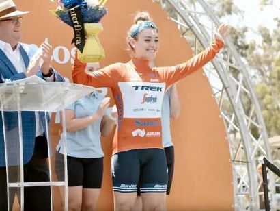 Letizia Paternoster lidera el Tour Down Under femenino tras ganar la primera etapa