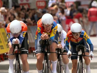 Ellen van Dijk lidera La Vuelta Femenina tras la victoria del Lidl-Trek en la contrarreloj