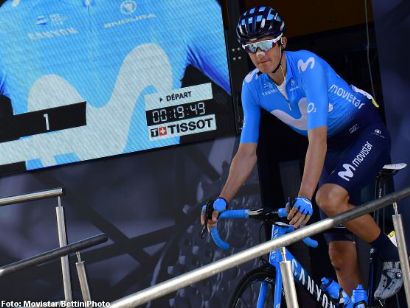 Marc Soler al frente del Movistar en el Tour de Suiza
