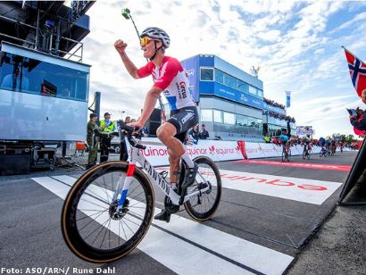 Mathieu van der Poel, primer líder de la Arctic Race de Noruega
