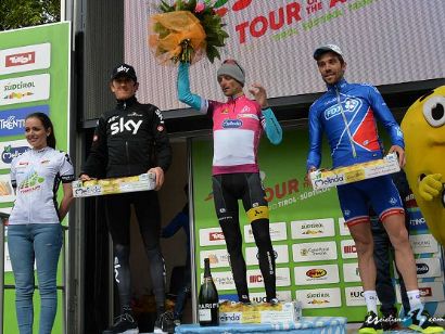 Michele Scarponi, primer líder del Tour de los Alpes