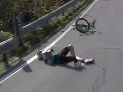 Mikel Nieve pone fin a su carrera profesional tras una caída en Il Lombardía