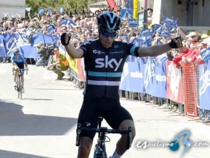 Mikel Landa, primer líder de la Vuelta a Burgos