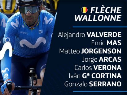 Valverde, Mas y Cortina ncleo fuerte del Movistar para la Flecha Valona