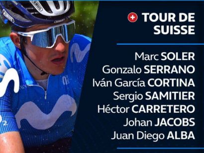 Marc Soler, al frente del Movistar Team en el Tour de Suiza