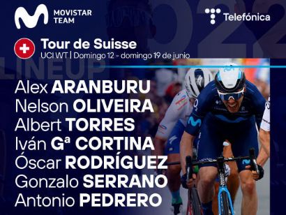 Alex Aranburu y Óscar Rodríguez, al frente de Movistar en el Tour de Suiza