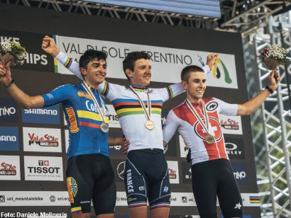 Camilo Gómez, plata para Colombia en el Mundial de MTB que se lleva Adrien Boichis