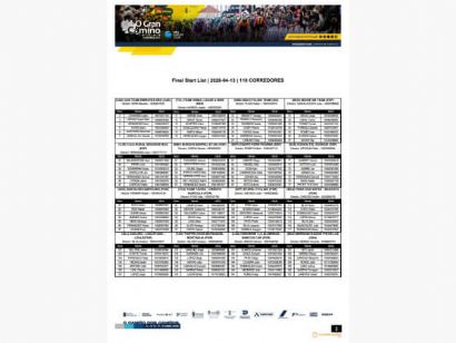 Listado oficial de ciclistas inscritos en O Gran Cami�o 2026
