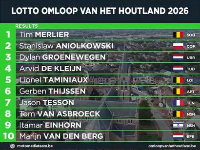 Clasificaciones completas del Omloop van het Houtland 2026