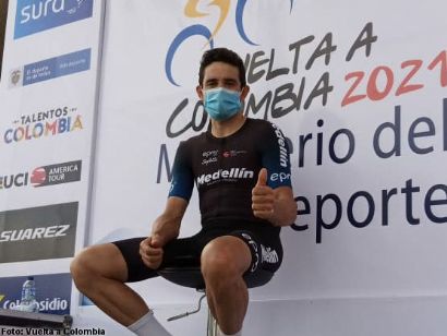 Óscar Sevilla, primer líder de la Vuelta a Colombia 2021