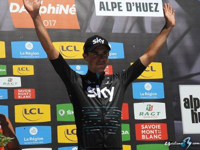 Critrium del Dauphin: Peter Kennaugh se impone en Alpe dHuez, Richie Porte sigue lder