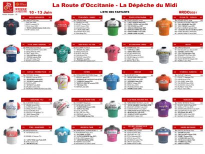 Listado oficial de ciclistas inscritos en La Ruta de Occitania 2021