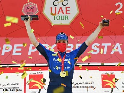 Tour de los Emiratos: Sam Bennett: "Victoria número 50, cifra muy especial"
