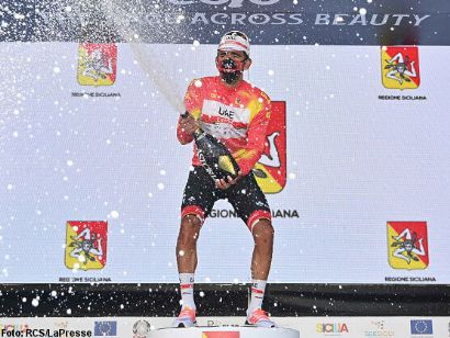 Juan Sebastián Molano, primer líder del Giro de Sicilia