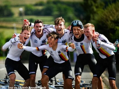 Tour del Porvenir: Alemania gana la crono por equipos, Michel Hessmann nuevo líder