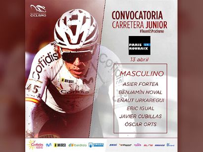 La Selección Española júnior masculina afronta la París-Roubaix