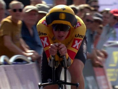 Vuelta a Bélgica: Soren Waerenskjold gana la contrarreloj, Mathieu van der Poel es líder