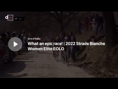 Vídeo resumen de la Strade Bianche femenina 2022