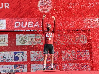 Tour de los Emiratos: Tadej Pogacar: "Contento de estar a un día de la victoria"
