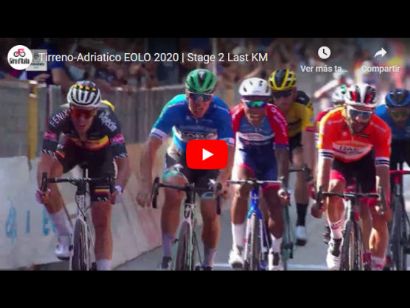 Tirreno-Adriático 2020: Vídeo del último kilómetro de la etapa 2