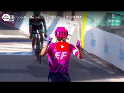 Tirreno-Adriático 2020: Vídeo del último kilómetro de la etapa 3