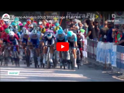 Tirreno-Adriático 2020: Vídeo del último kilómetro de la etapa 6