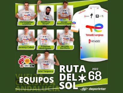 Rodríguez, Boasson Hagen y Terpstra, con TotalEnergies a la Vuelta a Andalucía