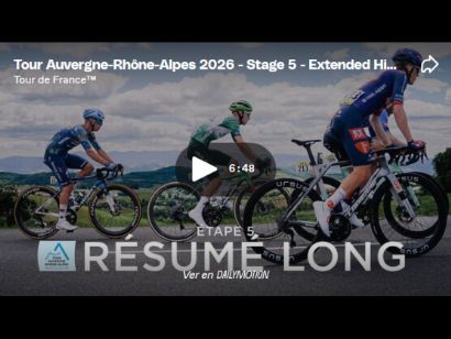 V�deo resumen de la 5� etapa del Tour Auvernia-R�dano-Alpes 2026