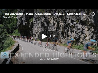 V�deo resumen de la 6� etapa del Tour Auvernia-R�dano-Alpes 2026