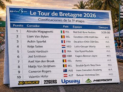 Clasificaciones completas de la 1� etapa del Tour de Breta�a 2026