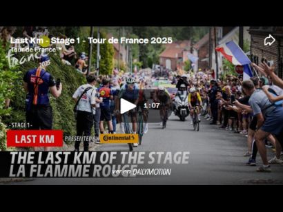Vídeo del último kilómetro de la 1ª etapa del Tour de Francia 2025