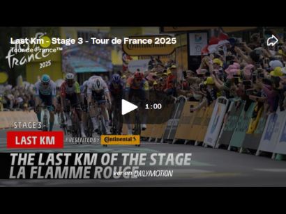 Vídeo del último kilómetro de la 3ª etapa del Tour de Francia 2025