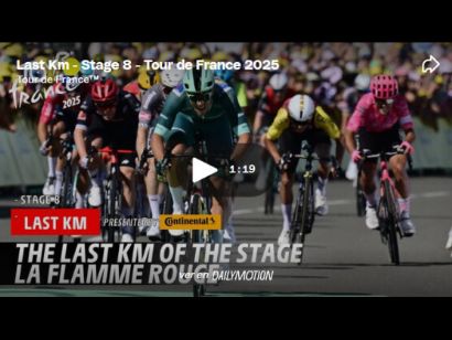 Vídeo del último kilómetro de la 8ª etapa del Tour de Francia. ¡Estreno de Milan!