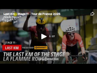 Vídeo del último kilómetro de la 11ª etapa del Tour de Francia 2025