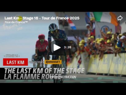 Vídeo del último kilómetro de la 16ª etapa del Tour de Francia 2025