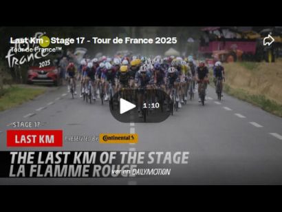 Vídeo del último kilómetro de la 17ª etapa del Tour de Francia 2025