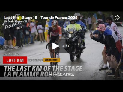 Vídeo del último kilómetro de la 19ª etapa del Tour de Francia ¡Arensman in extremis!