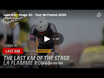 Vídeo del último kilómetro de la 20ª etapa del Tour de Francia 2025