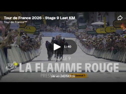 V�deo del �ltimo kil�metro de la 9� etapa del Tour de Francia. Gana Mathieu van der Poel